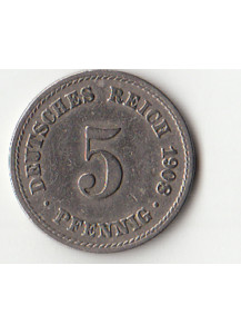 GERMANIA  5 Pfennig 1908 Zecca A